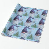 Kerst Gnome & Opossum Wrapping Papier (Uitgerold)