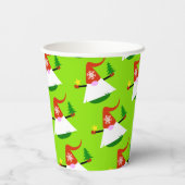 Kerst Gnome Paper Party Cups Papieren Bekers (Achterkant)