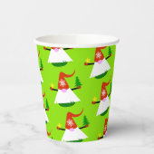 Kerst Gnome Paper Party Cups Papieren Bekers (Links)