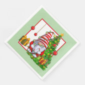 Kerst Gnome Papier servet (Hoek)