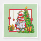 Kerst Gnome Papier servet (Voorkant)