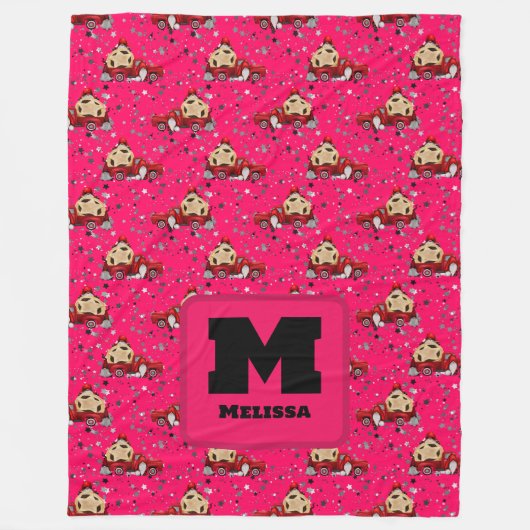 Kerst Gnome & Pickup Truck Design – vakantie Fleece Deken (Voorkant)