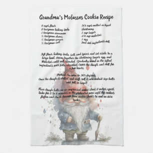 Kerst Gnome Rode Waterverf Recept Keepsake Theedoek
