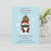 Kerst Gnome Rood Groen Schattige Kaart (Staand voorkant)