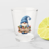 Kerst Gnome Shot Glass Glas (Voorkant)