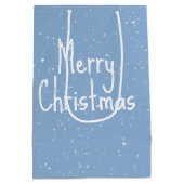 Kerst Gnome Skiën Met Een Konijntje Medium Cadeauzakje (Achterkant)