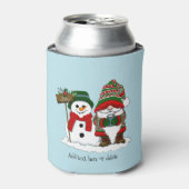 Kerst Gnome Sneeuwman Schattige Blikjeskoeler (Blikje Voorkant)