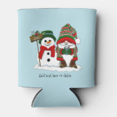 Kerst Gnome Sneeuwman Schattige Blikjeskoeler (Voorkant)