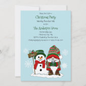 Kerst Gnome Sneeuwman Schattige Kaart (Voorkant)