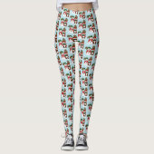Kerst Gnome Sneeuwman Schattige Leggings (Voorkant)