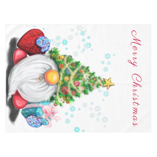 Kerst Gnome Tafelkleed (Voorkant (Horizontaal))