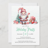 Kerst Gnome Vakantie Party uitnodiging (Voorkant)