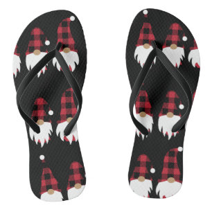 Kerst Gnome Volwassen Teenslippers, Slanke bandjes Teenslippers