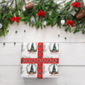 Kerst Gnome Wrapping Papier Set van 3 Inpakpapier Vel