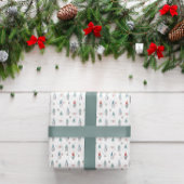 Kerst Gnome Wrapping Papier Set van 3 Inpakpapier Vel