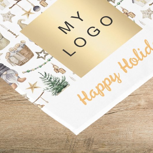 Kerst gnomen boerderij stijl business logo korte tafelloper