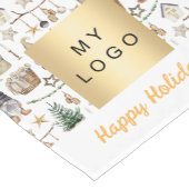 Kerst gnomen boerderij stijl business logo korte tafelloper (Hoek)