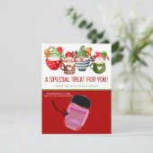 Kerst Gnomen, Cacao Gepersonaliseerde Gifting Kaar Kaart (Staand voorkant)