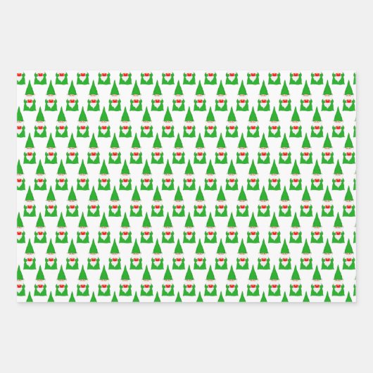 Kerst Gnomen & Elfen Inpakpapier (Voorkant 3)