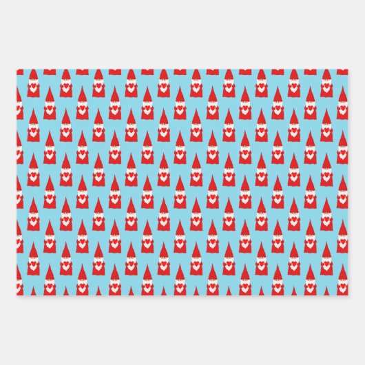 Kerst Gnomen & Elfen Inpakpapier (Voorkant)