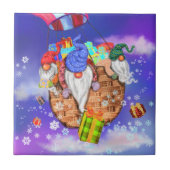 Kerst Gnomen Gifts Keramische Tegel Tegeltje (Voorkant)