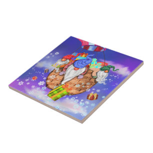 Kerst Gnomen Gifts Keramische Tegel Tegeltje
