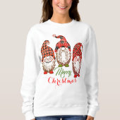 Kerst Gnomen Graphic, Santa's Helper Print Trui (Voorkant)