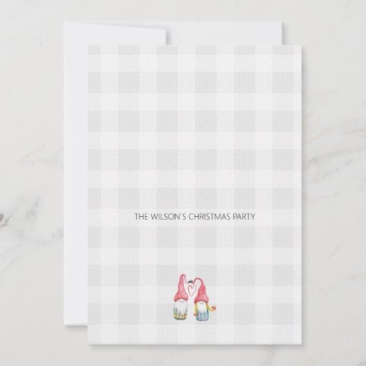 Kerst Gnomen In Liefde Waterverf Monogram (Achterkant)