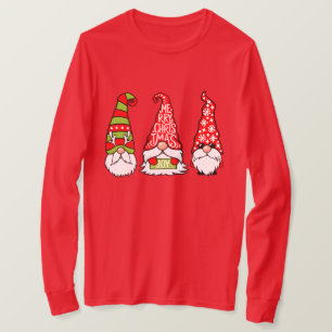Kerst Gnomen Lange Mouw T-shirt
