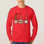 Kerst Gnomen Lange Mouw T-shirt (Voorkant)