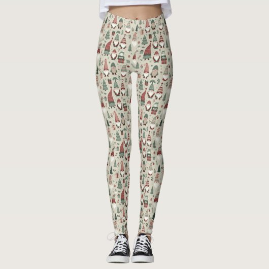 Kerst Gnomen Leggings (Voorkant)