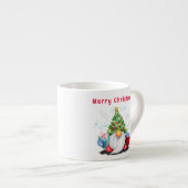 Kerst Gnomen met Gift Espresso Cup Kop (Voorkant rechts)