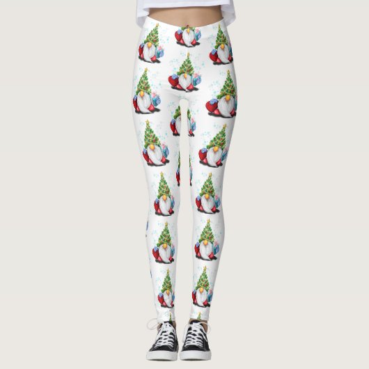 Kerst Gnomen met Gift Leggings (Voorkant)