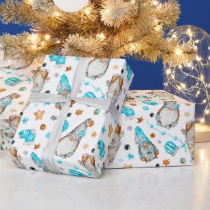 Kerst Gnomen met Leuke Rustieke Decoraties Cadeaupapier