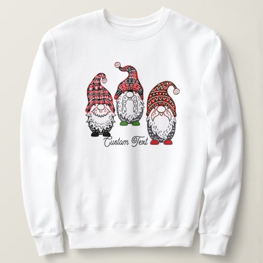 Kerst Gnomen Pun Graphic Plaid Patroon Grappig Trui (Design voorkant)