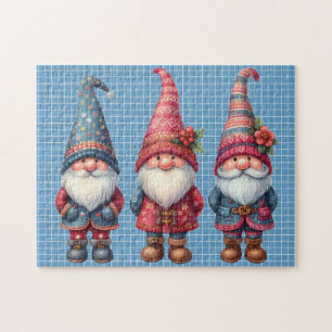 Kerst Gnomen Trio Puzzel