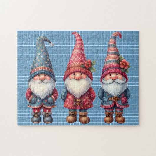 Kerst Gnomen Trio Puzzel (Horizontaal)