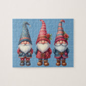 Kerst Gnomen Trio Puzzel Legpuzzel (Horizontaal)