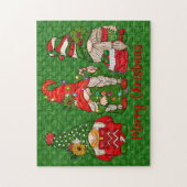 Kerst Gnomen Trio Puzzel Legpuzzel (Verticaal)