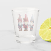 Kerst Gnomen Trio Shot Glass Shot Glas (Achterkant)