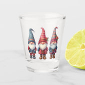 Kerst Gnomen Trio Shot Glass Shot Glas (Voorkant)