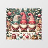 Kerst Gnomen Trio Window Cling Raamsticker (Vel)