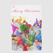 Kerst Gnomes Golf Handdoek (Voorkant)