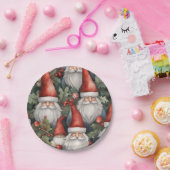Kerst Gnomes Vakantie Waterverf Papieren Bordje (Feest)