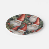 Kerst Gnomes Vakantie Waterverf Papieren Bordje (Gekanteld)