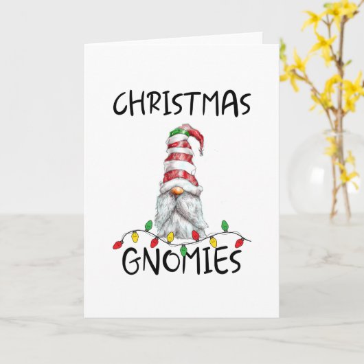Kerst Gnomies, Kerst met mijn Gnomies Kaart (Gele Bloem)