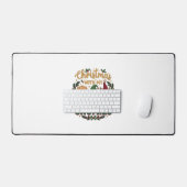Kerst Gnomies Slingerlichten Snoepriet Bureaumat (Keyboard & Muis)