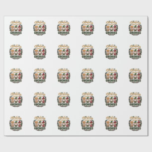 Kerst Gnomies Slingerlichten Snoepriet Cadeaupapier