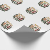 Kerst Gnomies Slingerlichten Snoepriet Cadeaupapier (Hoek)