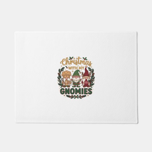 Kerst Gnomies Slingerlichten Snoepriet Deurmat (Voorkant)